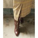 ブーツ チャンキーヒールミドルブーツ レディース