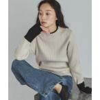 ニット セーター 「ハンドウォッシャブル」バイカラースリットリブニット レディース