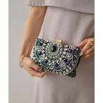 クラッチバッグ パーティーバッグ ビジュー刺繍ハードクラッチバッグ 結婚式 二次会 謝恩会 レディース