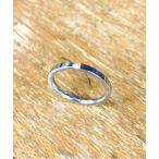 指輪 リング 「W」「it」「サージカルステンレス」金属アレルギー対応　２ミリ平打ちダイヤモンドセットアップリング メンズ レディース