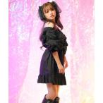 ワンピース リボンベルト付きフリル袖ワンピース