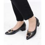 パンプス Liberty doll / アーモンドトゥバックルモチーフパンプス (1166)　太ヒールパンプス