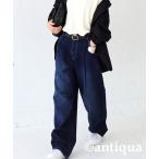 ジーンズ デニム デニムパンツ タックデニムパンツ レディース