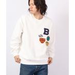 トレーナー スウェット KRIFF MAYER 裏起毛ヘビーワッペンクルー メンズ レディース