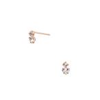 ショッピングハートゴールド ピアス K10PG ホワイトトパーズ　ハートピアス レディース