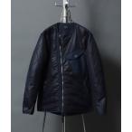 ジャケット ノーカラージャケット RESHAM/レーシャム 防風 撥水 キルティング ノーカラーライダースジャケット メンズ レディース