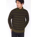 セーター ニット HIGH STREET∴アロウジャガードタートルネックニット メンズ