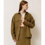 ショッピングジョンブル ブラウス シャツ バックサテンミリタリーシャツ レディース