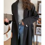 コート チェスターコート バックスリットオーバーサイズロングチェスターコート レディース