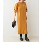 ワンピース ボリュームスリーブニットワンピース