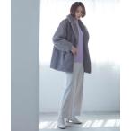 パンツ 「裏起毛/撥水加工」TRギャバ ワイドクロップドパンツ レディース