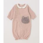 ベビー服 【リンク】ねこポシェット2WAYオール