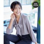 ショッピングリボン ブラウス シャツ リボンタイブラウス レディース