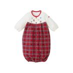 ベビー服 ロンパース ミキハウスチェックツーウェイオール