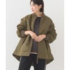 ショッピングAライン ブルゾン アウター ナイロンAライン裾ボリュームブルゾン レディース