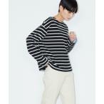 tシャツ Tシャツ 裏起毛ボーダープルオーバー