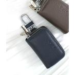 キーケース 「Ungrid/アングリッド」本革スマートキーケース 車 ダブルファスナー ダブル ポケット キーチェーン ファスナー カラビナ ギフ
