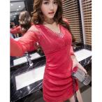  платье роскошный biju- имеется V шея платье 