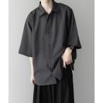 シャツ loose synthetic linen over shirt / ルーズシンセティックリネンオーバーシャツ「夏に涼しい麻調合繊」 メンズ