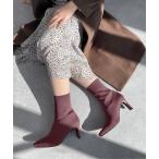 ショッピングニットブーツ ブーツ ストレッチニットソックスブーツ (7.5cmヒール) レディース