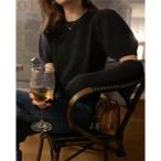 ニット セーター アームウォーマー付きパフカラーニット 2点セット レディース