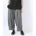 パンツ ubasoku ウール混 裾タック 裏