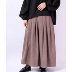 スカート ubasoku ウール混 裏付タッ