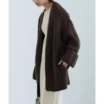 カーディガン ボリュームビッグニットガウンコーディガン レディース