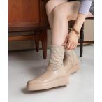 ブーツ 晴雨兼用 キルティングボリュームソールブーツ レディース