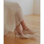 ショッピングローヒール パンプス シンプルプレーンローヒールポインテッドトゥパンプス　ストラップ付き