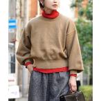 ニット セーター ラウンドスリーブ ニットプルオーバー レディース