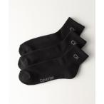 ショッピングソックス 靴下 メンズ 「3足セット」Calvin Klein メンズ 抗菌防臭 足底パイル ショートソックス 92572502