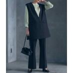 セットアップ 「２点セット」深Ｖネックベストセットアップ レディース