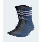 靴下 スリーストライプス クッション クルー ソックス 3足組 / アディダス adidas メンズ レディース
