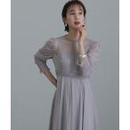 ドレス ボリュームスリーブお呼ばれ結婚式 パーティードレス ミモレ丈＆七分袖フォーマル 同窓会オケージョンドレスワンピース 二次会 成人式 謝恩会 2