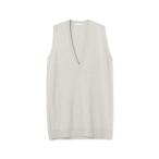 ニット セーター スーパーファインウール Vネックベスト レディース