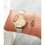 レディース 腕時計 「OLIVIA BURTON/オリビアバートン」 スパークルフローラル レザーベルト 30mm 腕時計