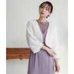 ショッピングボレロ ジャケット テーラードジャケット フェイクファーボレロジャケット レディース