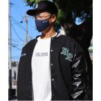スタジャン RIO.REVIB フェイクメルトン×PU 中綿スタジャン メンズ レディース
