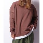 トレーナー スウェット スウェードタッチ レイヤードトレーナー メンズ レディース