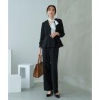 ショッピングセレモニー セットアップ タックペプラムノーカラージャケット＆ワンタックパンツフォーマルセレモニースーツ レディース