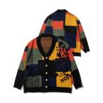 カーディガン HOOK -original- レトロ調アニマル・配色パッチワークニットカーディガン メンズ レディース