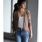 カーディガン フリンジデザインニットカーディガン レディース