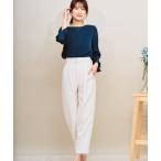 パンツ バックレースアップストレートパンツ レディース