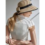 帽子 ハット 「UV97%以上カット・吸水速乾・抗菌防臭・洗える・サイズ調整可」BACK RIBBON HAT 帽子 レディース