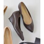 パンプス 5.5cmウエッジヒール ポインテッドトゥパンプス