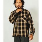 シャツ ブラウス メンズ BIG MIKE ビックマイク / OMBRE CHECK LS SHIRTS 3 長袖 レーヨンミックス オンブレチェック