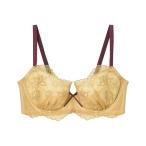 ブラジャー AMPHI「脇すっきり寄せる」オーナメントモチーフ×エンブロイダリーレース　ブラジャー　D-Ecup