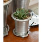 花瓶 ALUMINUM POT S WITH SAUCER /3.5号 植木鉢