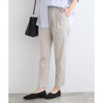 パンツ 待望の再入荷!「褒められパンツ/洗える」ウエストゴムタックテーパードパンツ レディース